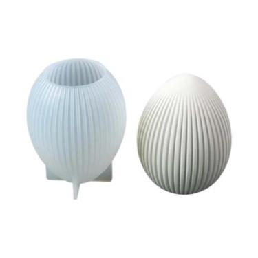Imagem de Molde De Silicone 3D Para Páscoa: Ovo Listrado, Coelho, Abóbora E Padr