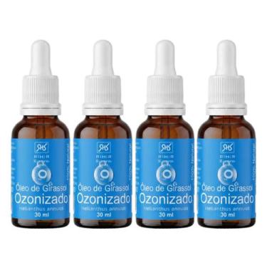 Imagem de Kit 4 Óleos de Girassol Ozonizado 30ml - 100% Puro - RHR COSMÉTICOS