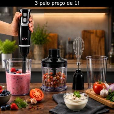 Imagem de Mixer 3 Em 1 250w Triturador Mixer E Batedor Fouet Compa - BAK, 110V