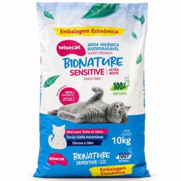 Imagem de Areia Higiênica Mandioca Premium Sensitive 10kg Ultrafina - Bionature