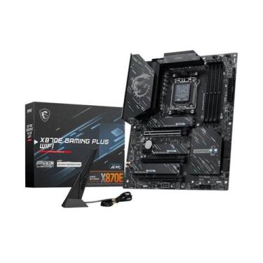 Imagem de Placa Mãe MSI X870E GAMING PLUS WIFI AM5 4xDDR5 Chipset AMD X870E ATX