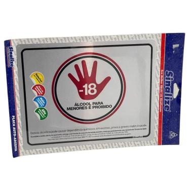 Imagem de Placa de Sinalização Proibido Álcool Menores 20x25cm Sinalize