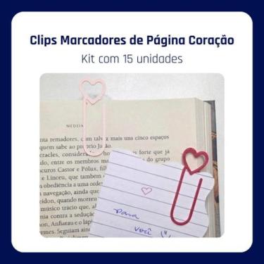 Imagem de Clip Marcador de Página Coração  Presente Criativo para Livros e Papel