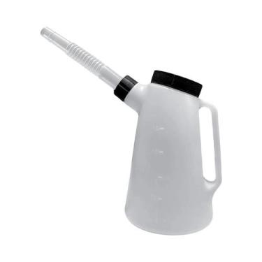 Imagem de Jarra Medidora De Óleo 5L Com Tampa E Bico Para Garagem Automotiva, Re