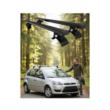 Imagem de 2x Rack Teto Bagageiro Fiesta Hatch/Sedan 2002-2014 Preto - Congratula