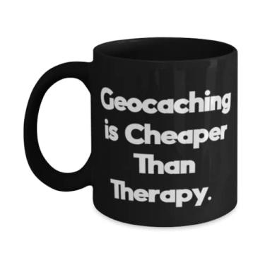 Imagem de Caneca Epic Geocaching de 325 g de 443 ml, geocaching é mais do que terapia, bons presentes para homens e mulheres, presentes de aniversário