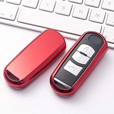Imagem de QAQXIX Capa de proteção contra chave de carro TPU macio resistente ao desgaste, para Mazda 6 CX 5 Atenza CX 7 CX 9 MX5 626 Auto Key Shell chaveiro sem chave