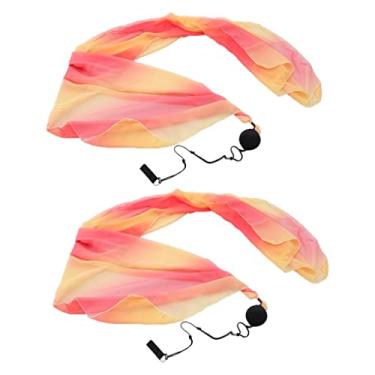 Imagem de #N/a Par Véu Poi Imitado Seda Corrente Ajustável para Dança Do Ventre, 4