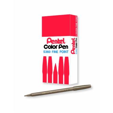 Imagem de Pentel Caneta colorida de arte, Umber cru, Caixa com 12 (S360-127)