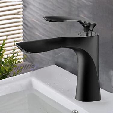 Imagem de Torneira de banheiro de luxo torneira de bacia de cachoeira de ouro rosa único furo torneira de água fria e quente torneira de bacia torneira misturadora torneira de pia, 6, china