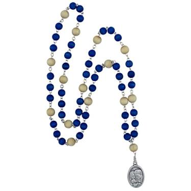Imagem de The Chaplet of Saint Joseph | Chaplet com contas de madeira e medalha de São José | Padroeiro das famílias e da Igreja | Oração Devocional Católica | Grande presente católico para confirmação, Madeira, Sem pedra preciosa
