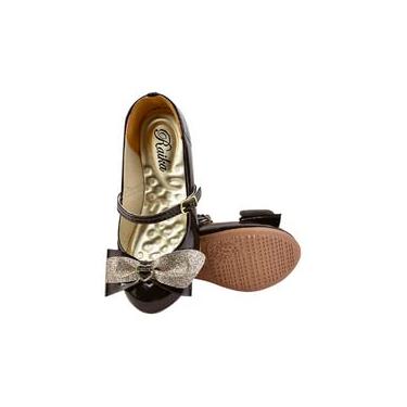 Imagem de Sapatilha Boneca Infantil Menina Daminha Batizado Salto Verniz Preto