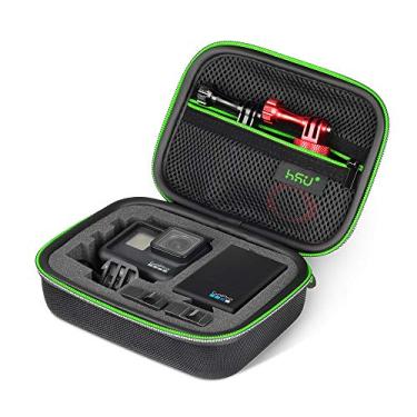Imagem de HSU Estojo de transporte para GoPro Hero 12/11/10/9/8/7/6/5 preto e acessórios, bolsa protetora de segurança, solução de armazenamento para aventureiros - espuma interna atualizada