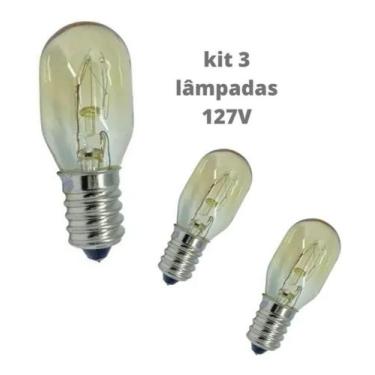 Imagem de Lampada E14 15W 127V P/ Lustres Geladeiras Microondas 3 Un - Dugold/ E