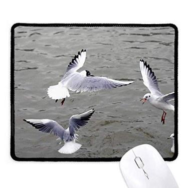 Imagem de Mouse pad de borracha para jogos com bordas costuradas e pássaros do mar