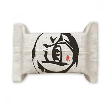 Imagem de Dao Religion Character China Suporte de capa de papel para lenços faciais Saco de linho de algodão