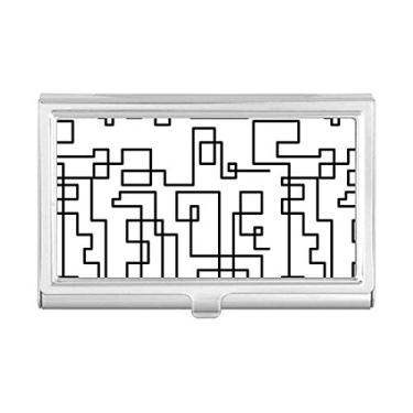 Imagem de Hexagon Line Art Grain Ilustration Pattern Porta-cartões de visita Case Pocket Box Wallet