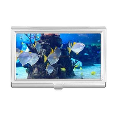 Imagem de Porta-cartões de visita com imagem da natureza da ciência do oceano