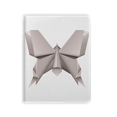 Imagem de Diário de capa macia com estampa geométrica de borboleta, origami