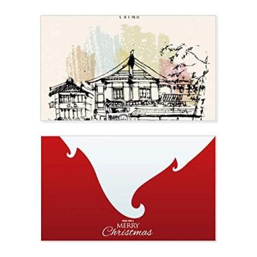Imagem de A Little Hub in Chengdu of China Holiday Merry Christmas Card Christmas Vintage Message
