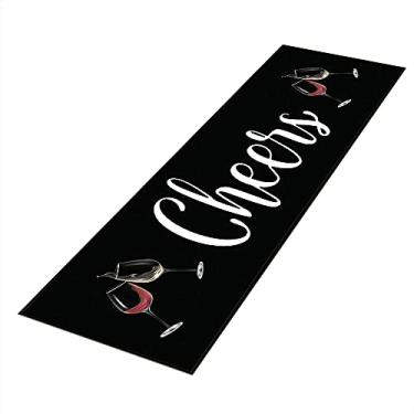 Imagem de Tapete Passadeira Cheers Antiderrapante-Preto-60 x 250