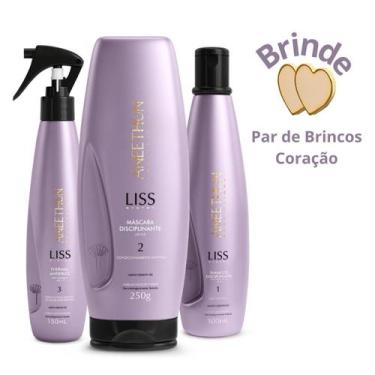 Imagem de Kit Disciplinante Shampoo Condicionador Thermal + Brinco Coração Doura