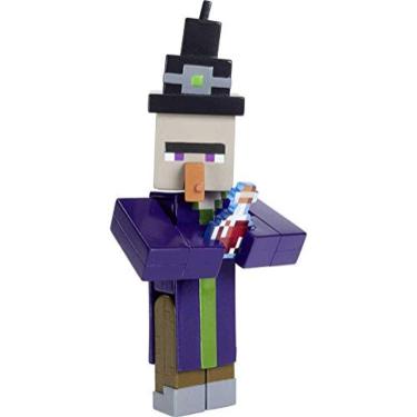 Imagem de Minecraft Witch 3,25 3,25 "escala Video Game autêntica figura de ação com acessório e Craft-a-block