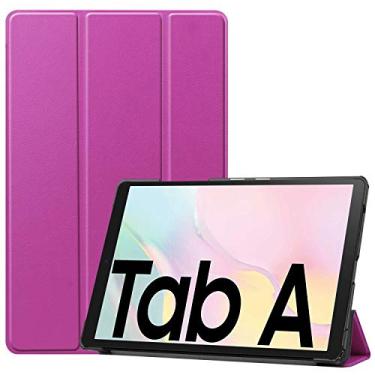 Imagem de Capa Smart Case Compatível Samsung Galaxy Tab A7 Lite 8.7'' 2021 T225 T220 LILAS. Leve, PU de qualidade,Anti-impressões digitais,Resistente a arranhões