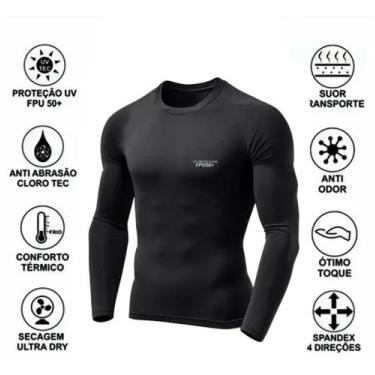 Imagem de Camisa Longa Térmica Proteção Solar Segunda Pele Dry Fit Uv - Veste Ma