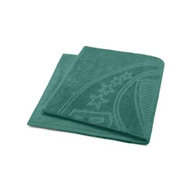 Imagem de Toalha Felpuda Jacquard Palmeiras 714020 70x140 verde 1 peça