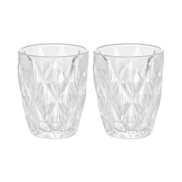 Imagem de Jogo de Copos de Vidro Diamond Transparente 270ml 2 peças - Lyor
