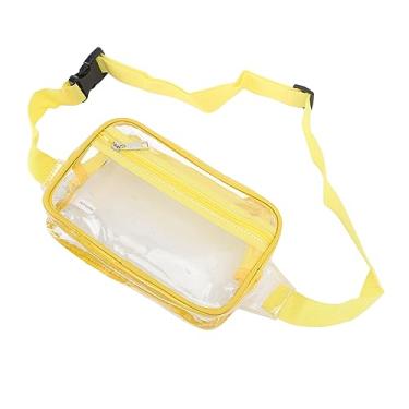 Imagem de Saco de Peito de Estilingue Transparente, Pacote de Cintura Transparente à Prova d'água de Grande Capacidade para Viagens para Esportes (Amarelo)