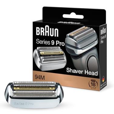 Imagem de Braun Peça de reposição de cabeça de barbeador elétrico prata 94M, compatível com todas as lâminas elétricas série 9 Pro e série 9 para homens