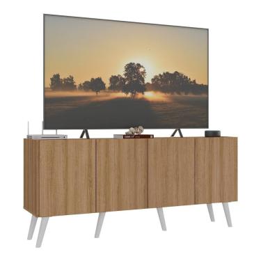 Imagem de Rack Retrô Para Tv Até 50 Polegadas Com Mp1071 Rustic branco