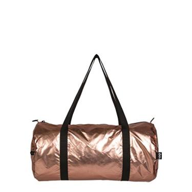 Imagem de LOQI Bolsa reversível unissex para adultos (apenas bagagem) Metallic Weekender, Bolsa reversível metálica para Weekender, Matt, ouro rosa, One size