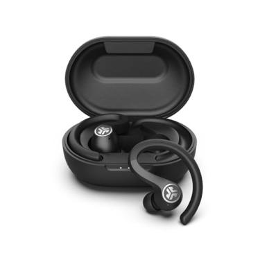 Imagem de Fones de ouvido JBuds Air Sport True sem fio Bluetooth JLab Audio + capa de carregamento – IP66 resistente ao suor – Classe 1 Bluetooth 5.0 Conexão – 3 definições de som EQ Assinatura JLab, Equilíbrio, Bass Boost, Preto, Air Sport