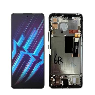 Imagem de SHOWGOOD LCD Amoled de 6,7 polegadas para ZTE Nubia Red Magic 6r NX666J digitalizador de painel LCD para tela sensível ao toque LCD sem moldura (prata com moldura)