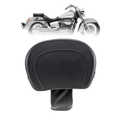 Imagem de Kinglemc Encosto ajustável Driver Rider Touring para Honda Shadow AERO VT750 2004-2016; Shadow ACE 750 1997-2003 (preto-cravejado)