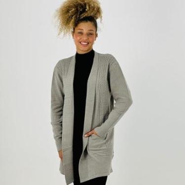 Imagem de Casaco Cardigan Facinelli Lã Aberto Longo Feminino-Feminino