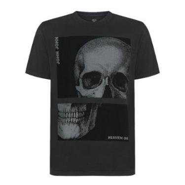 Imagem de Camiseta John John Masculina Regular Fragment Skull 006 Grafite-Masculino