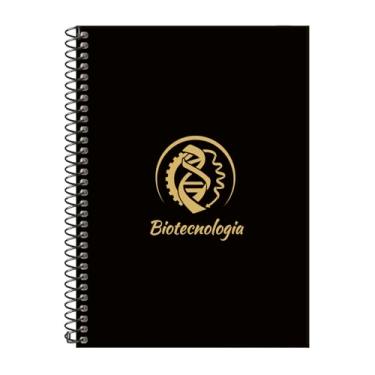Imagem de Caderno Colegial 1 Matéria Profissões Biotecnologia (Preto e Gold)