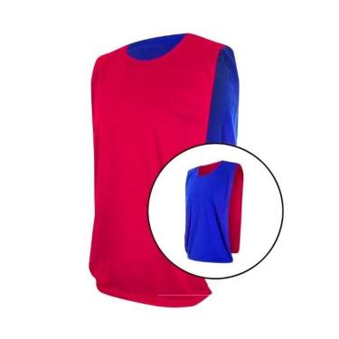 Imagem de Kit com 15 Coletes Esportivos Dupla Face TRB Vermelho e Azul-Unissex
