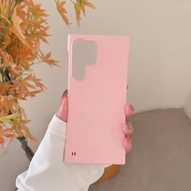 Imagem de Capa de telefone fina sem moldura para Samsung Galaxy S24 S23 S22 S21 S20 FE S10 Note 20 Ultra 10 Plus Capa traseira de plástico rígido fosco, rosa, para Galaxy Note 10