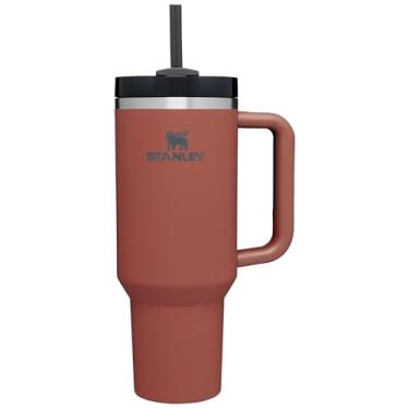 Imagem de Stanley Quencher H2.0 Soft Matte Collection, copo de aço inoxidável isolado a vácuo com tampa e canudo para bebidas geladas e frias, vermelho fosco macio, 1,18 L