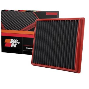 Imagem de K&N Filtro de ar do motor selecionado, alto desempenho, sintético seco, lavável, filtro de substituição, compatível com Chevy/GMC Colorado e Canyon 2015-2022, SA-5030