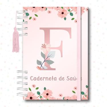 Imagem de Caderneta de Saúde da Criança, Caderno de Vacinação, Alfabeto Floral Rosa, 118 Páginas, 21,5 x 15,5 cm (F)