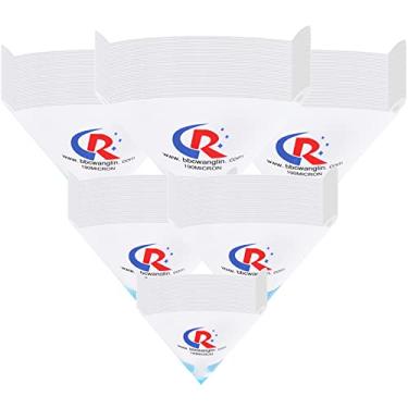 Imagem de CR CHRWLIN Pacote com 1000 filtros de tinta, filtro de tinta, cone de papel - malha fina azul ultra fluxo de 190 mícrons para pistolas de pintura automotiva, resina