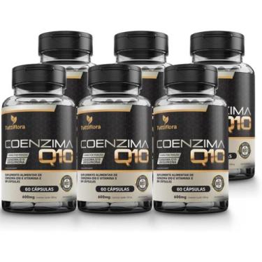 Imagem de 6x Coenzima Q10 100mg Por Porção (Ubiquinona) Com Vitamina E 60 Cápsul