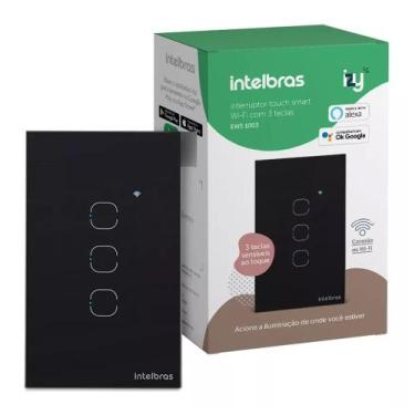 Imagem de Interruptor Smart Inteligente Touch Wi-fi 3 Teclas Ews 1003 Intelbras