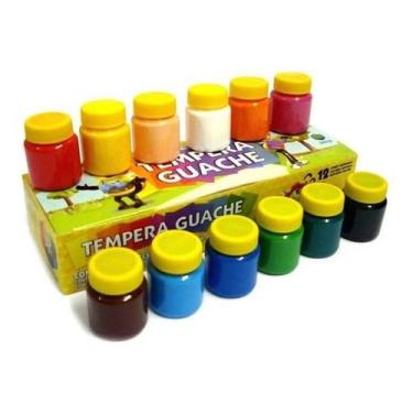 Imagem de Tempera guache 15ml 12 cores cód: 2021 acrilex